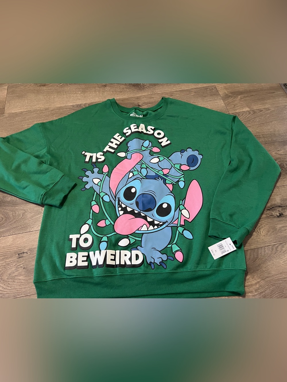 Disney Stitch Christmas Sweatshirt Size XL New